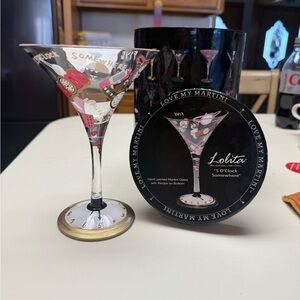 Lolita “It’s 5 O’Clock Somewhere” Martini Glass with Whimsical Design